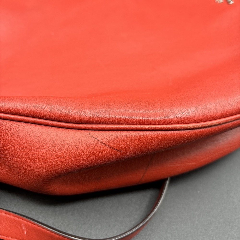 Coach Nomad Hobo Bag Purse Glove tanned Leather Red Crossbody Bag - Picture 4 of 16